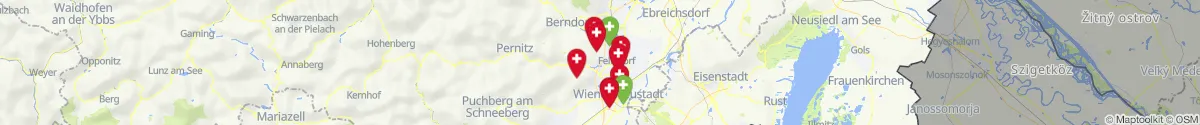 Kartenansicht für Apotheken-Notdienste in der Nähe von Wöllersdorf-Steinabrückl (Wiener Neustadt (Land), Niederösterreich)